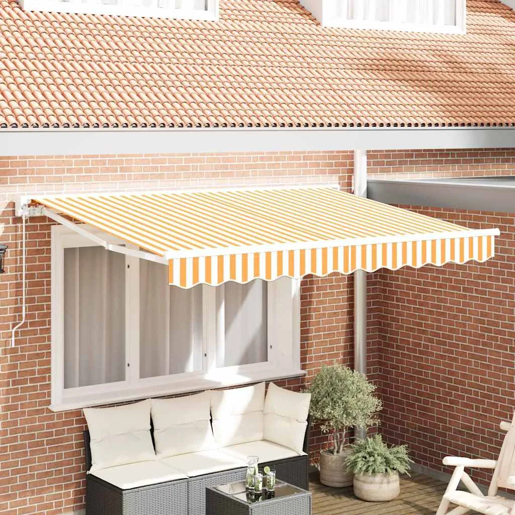 vidaXL Okvir tende Žuta i bijela 300 x 200 cm Poliester s PU premazom - Venlo