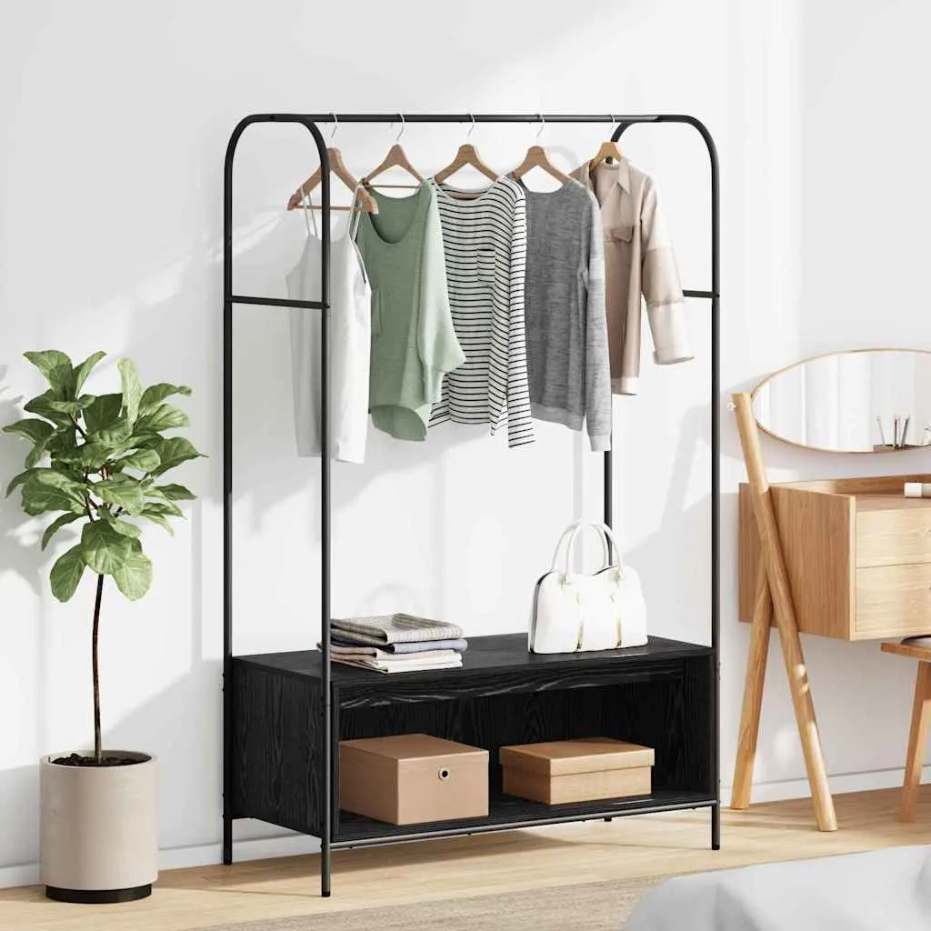 vidaXL Stalak za odjeću Crna 100 x 44 x 160 cm Konstruirano drvo - Venlo