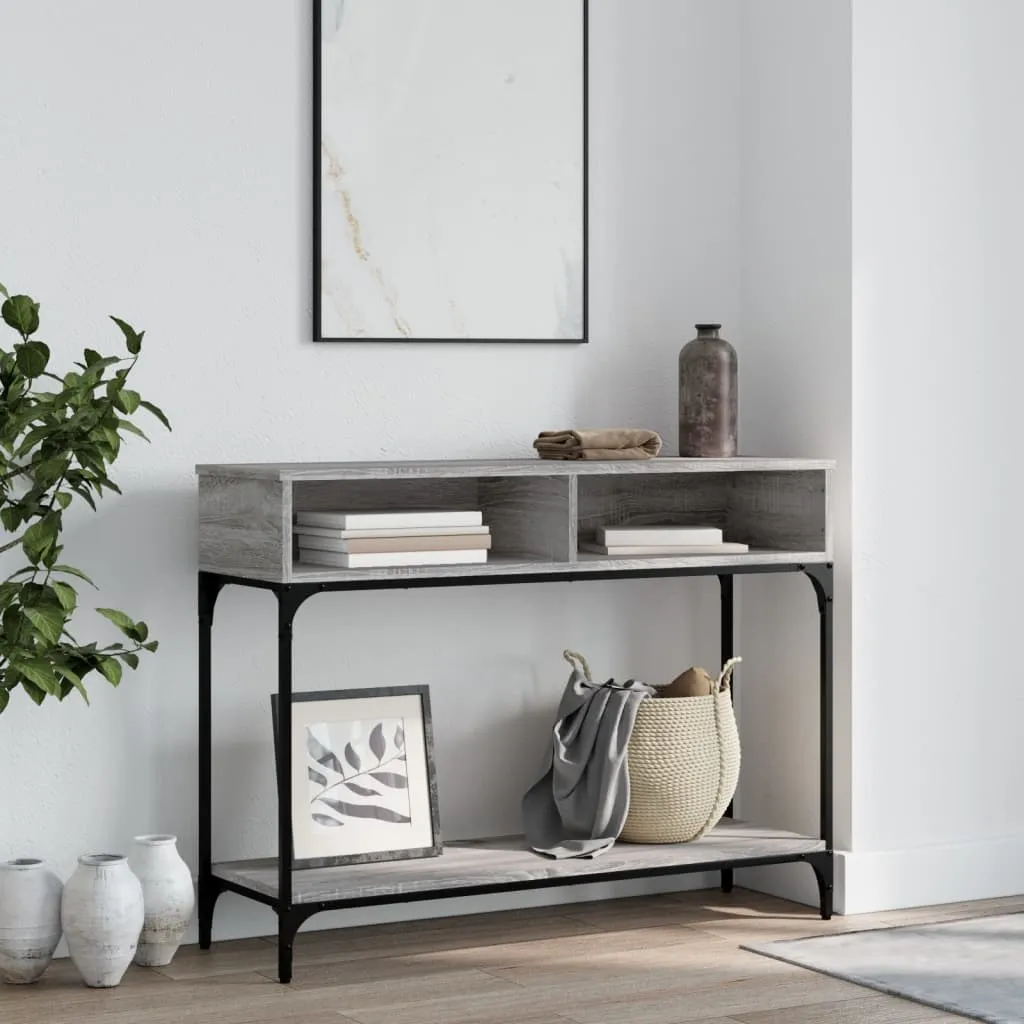 vidaXL Konzolni stol boja hrasta 100 x 30,5 x 75 cm konstruirano drvo - Venlo