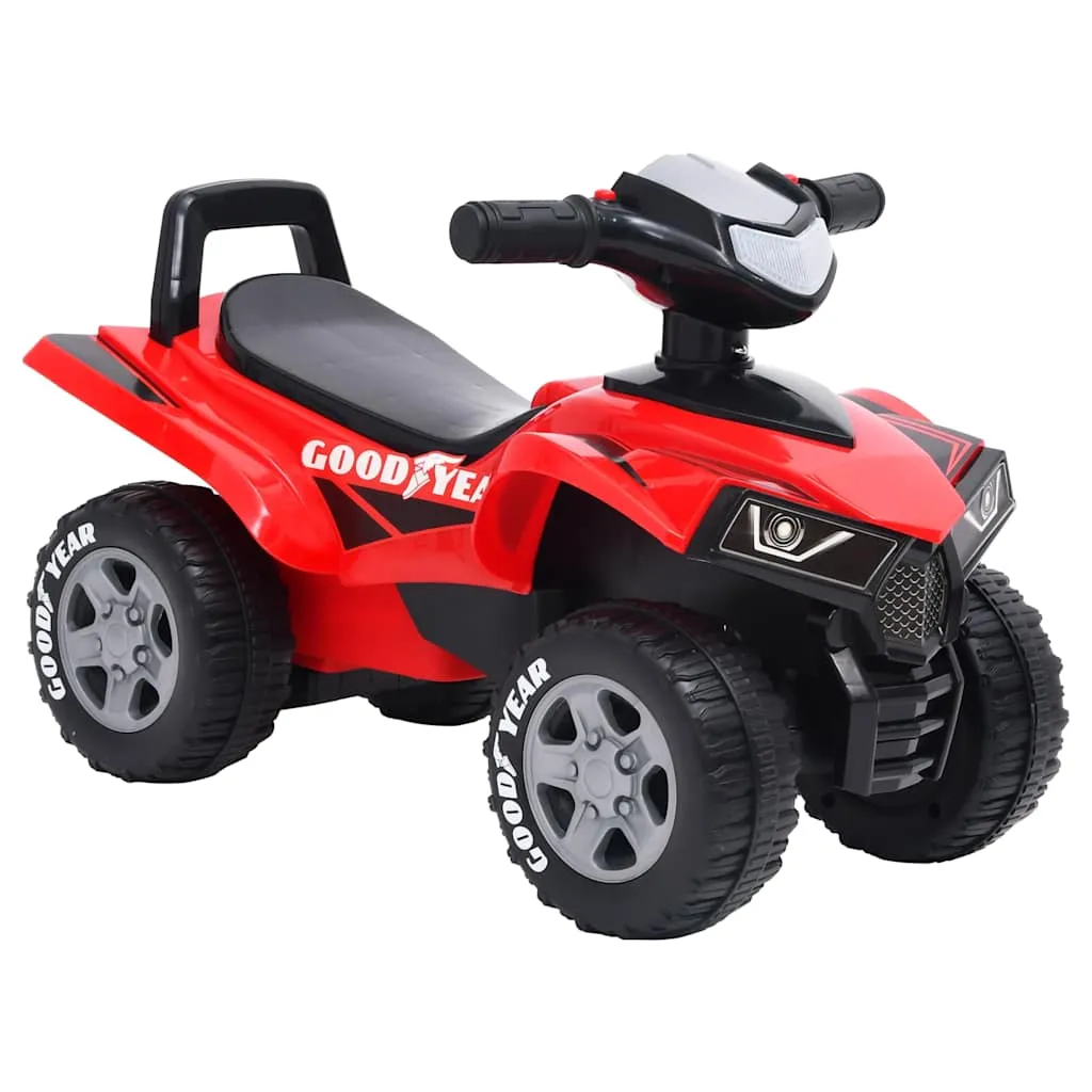 vidaxl dječji quad na guranje good year crveni - slika 1