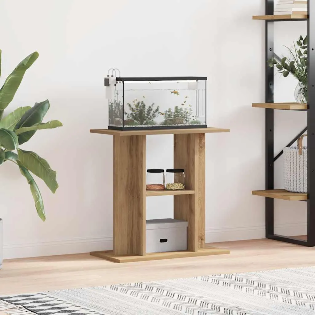 vidaxl stalak za akvarij boja hrasta 60x30x60 cm konstruirano drvo - slika 1