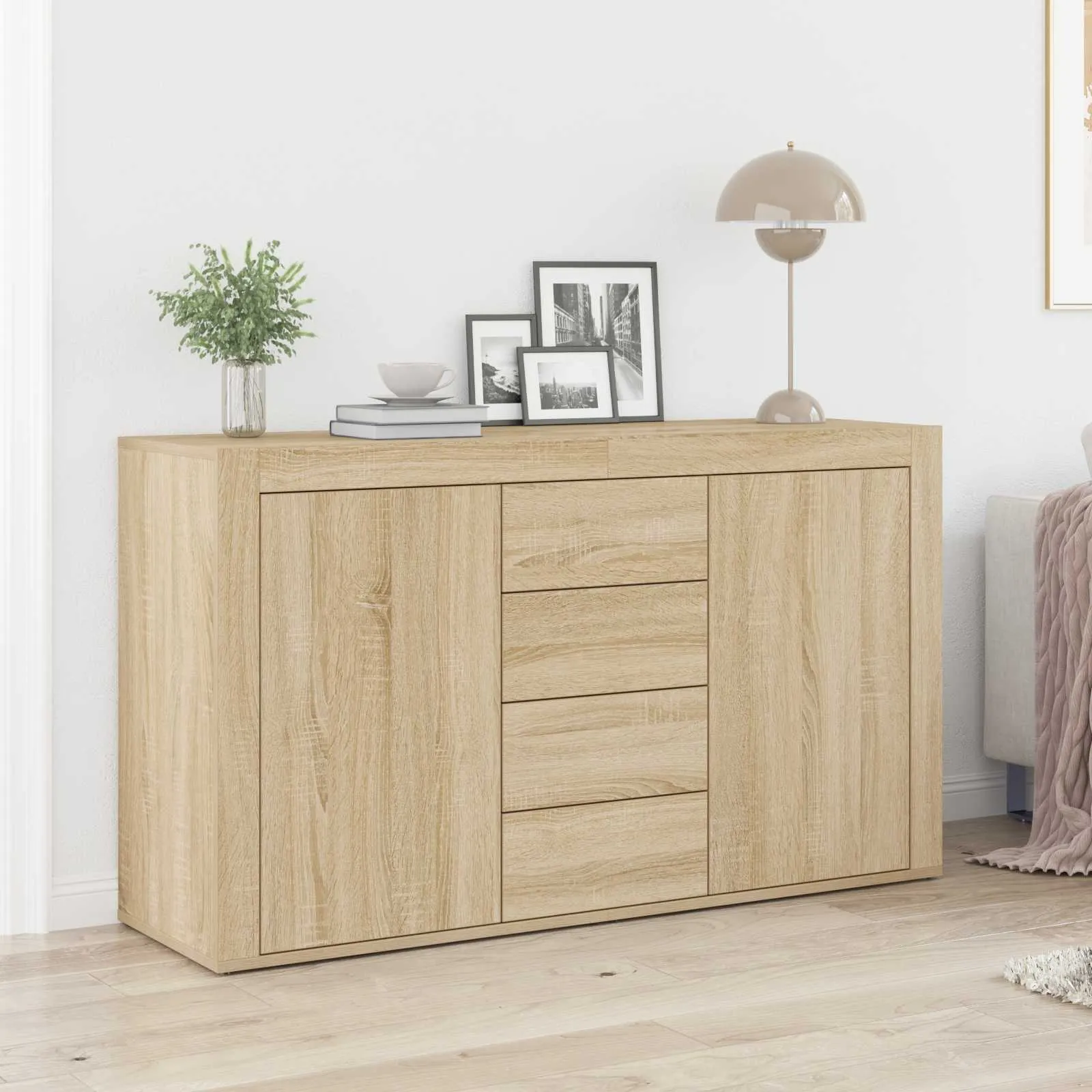 vidaXL Kreveta Sonoma hrast 120 x 36 x 69 cm Konstruirano drvo - Venlo