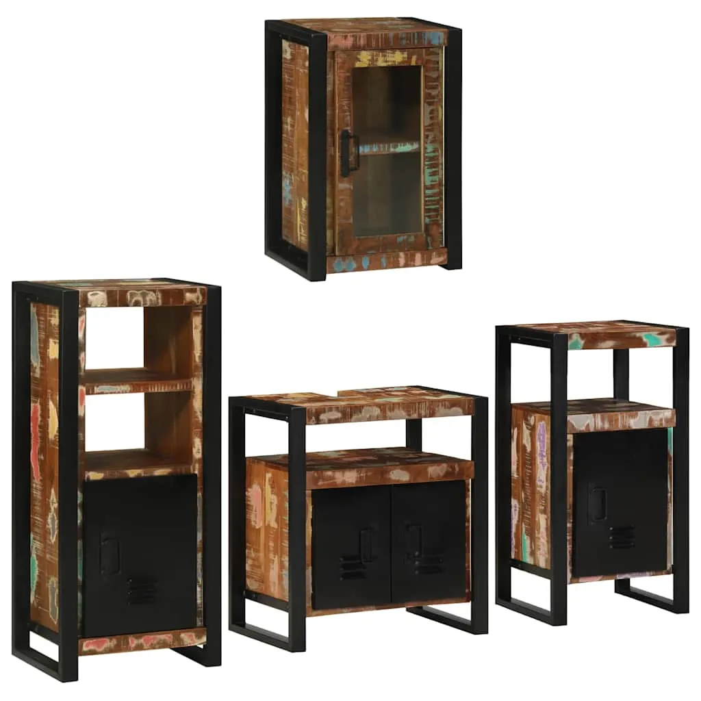 vidaXL Set namještaja za kupaonicu 4 kom. Šareni 55 x 35 x 60 cm - Venlo
