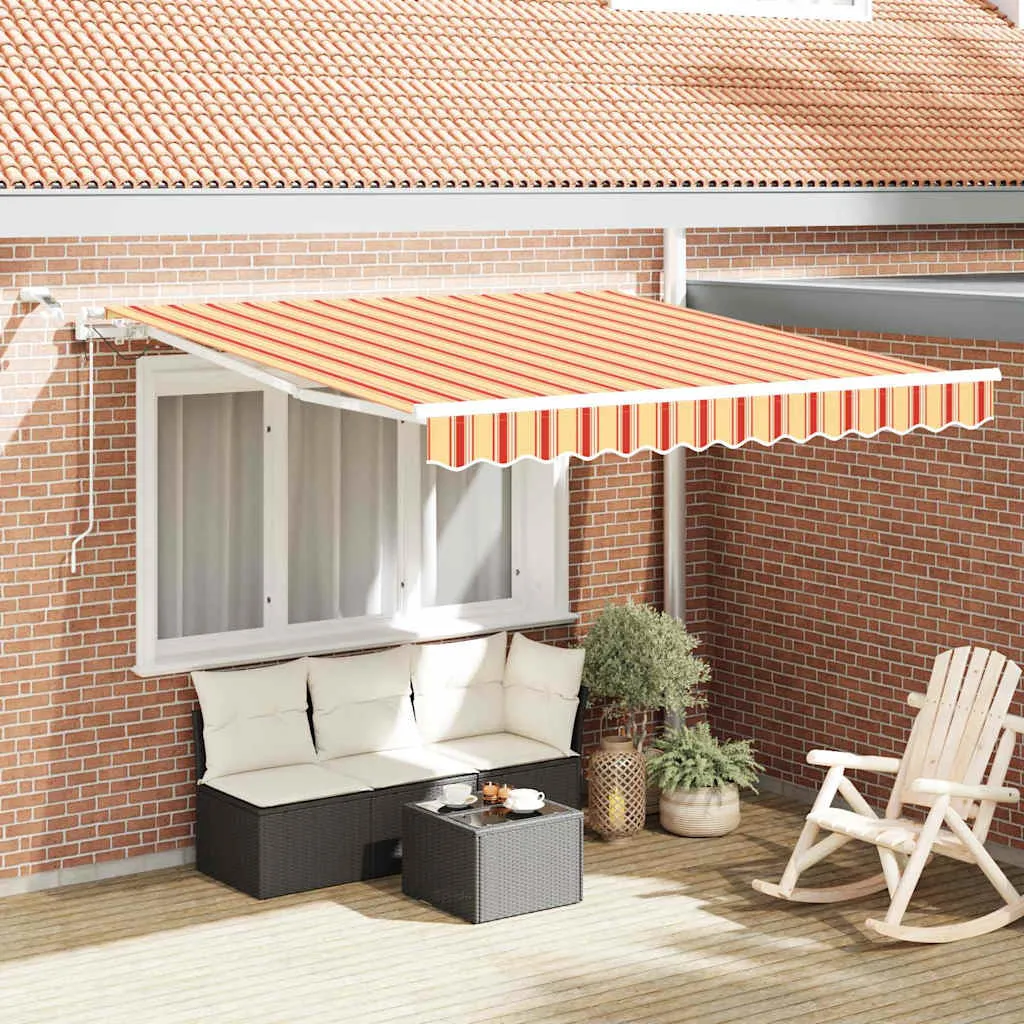 vidaXL Povlačivi tende Žuta i narančasta 300 x 250 cm Poliester - Venlo