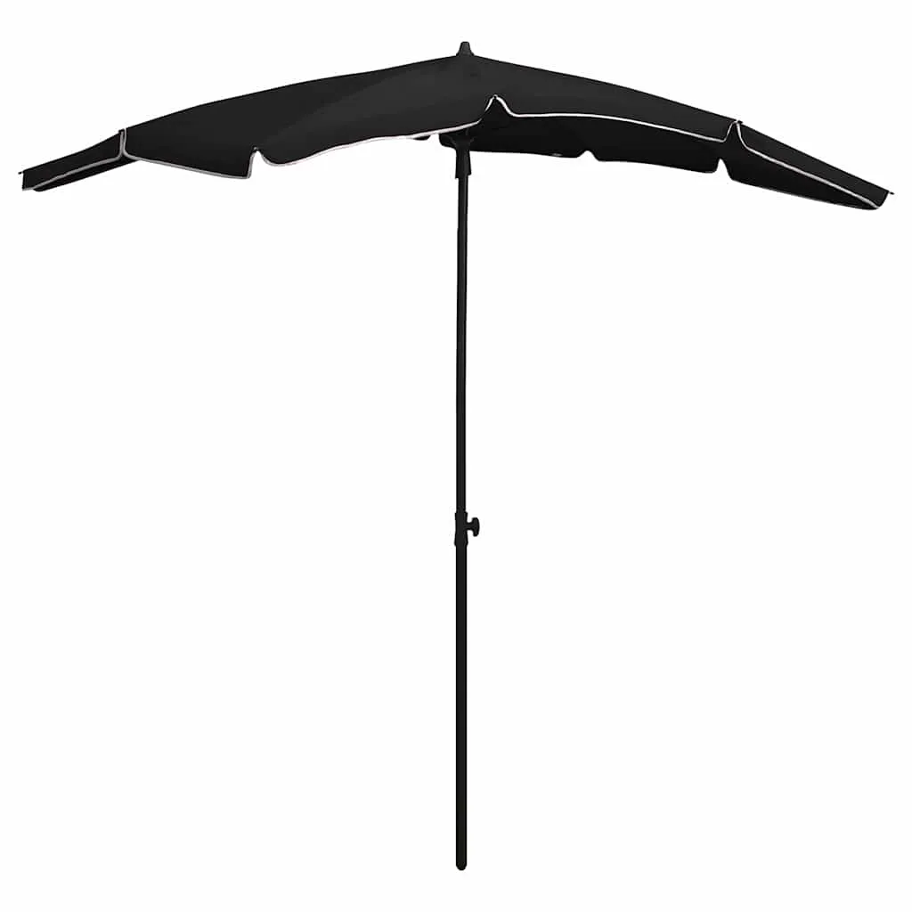 vidaXL Vrtni suncobran sa stupom 200 x 130 cm crni - Venlo