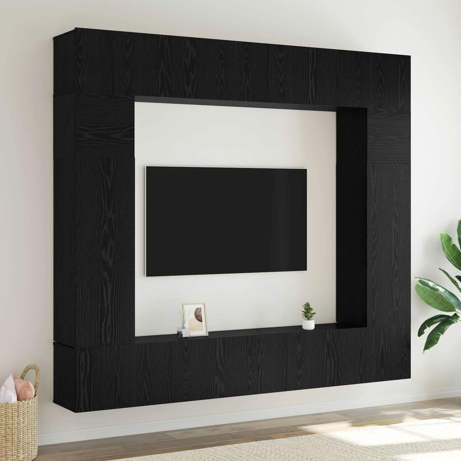 vidaXL Set TV komoda 8 kom. Crni hrast Konstruirano drvo - Venlo