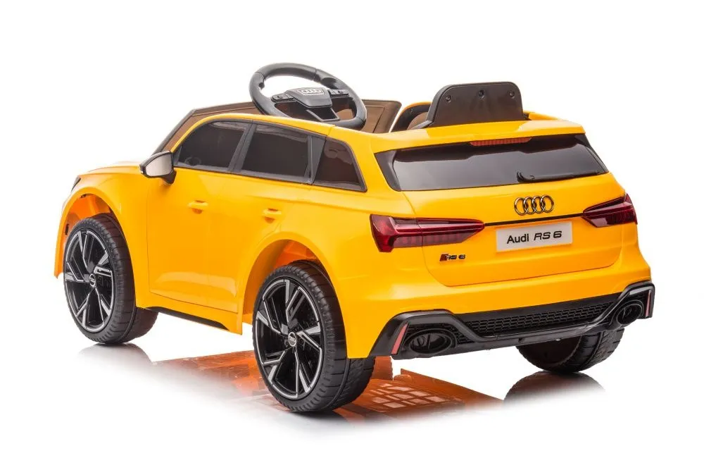 licencirani auto na akumulator audi rs6 - žuti - slika 5