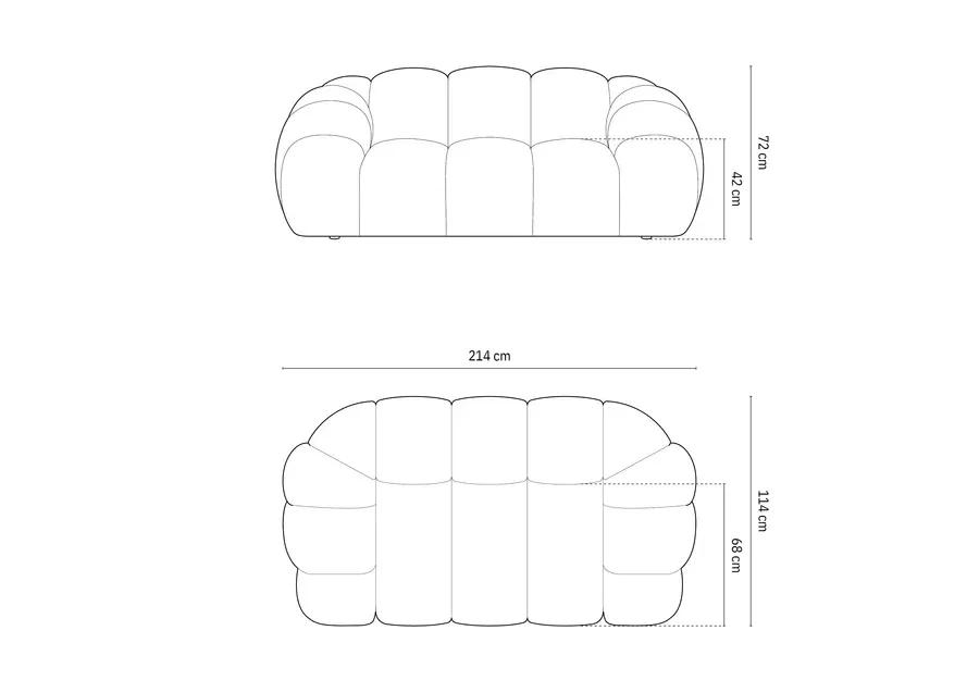 sofa diana 214x114cm, materijal: velur - slika 7