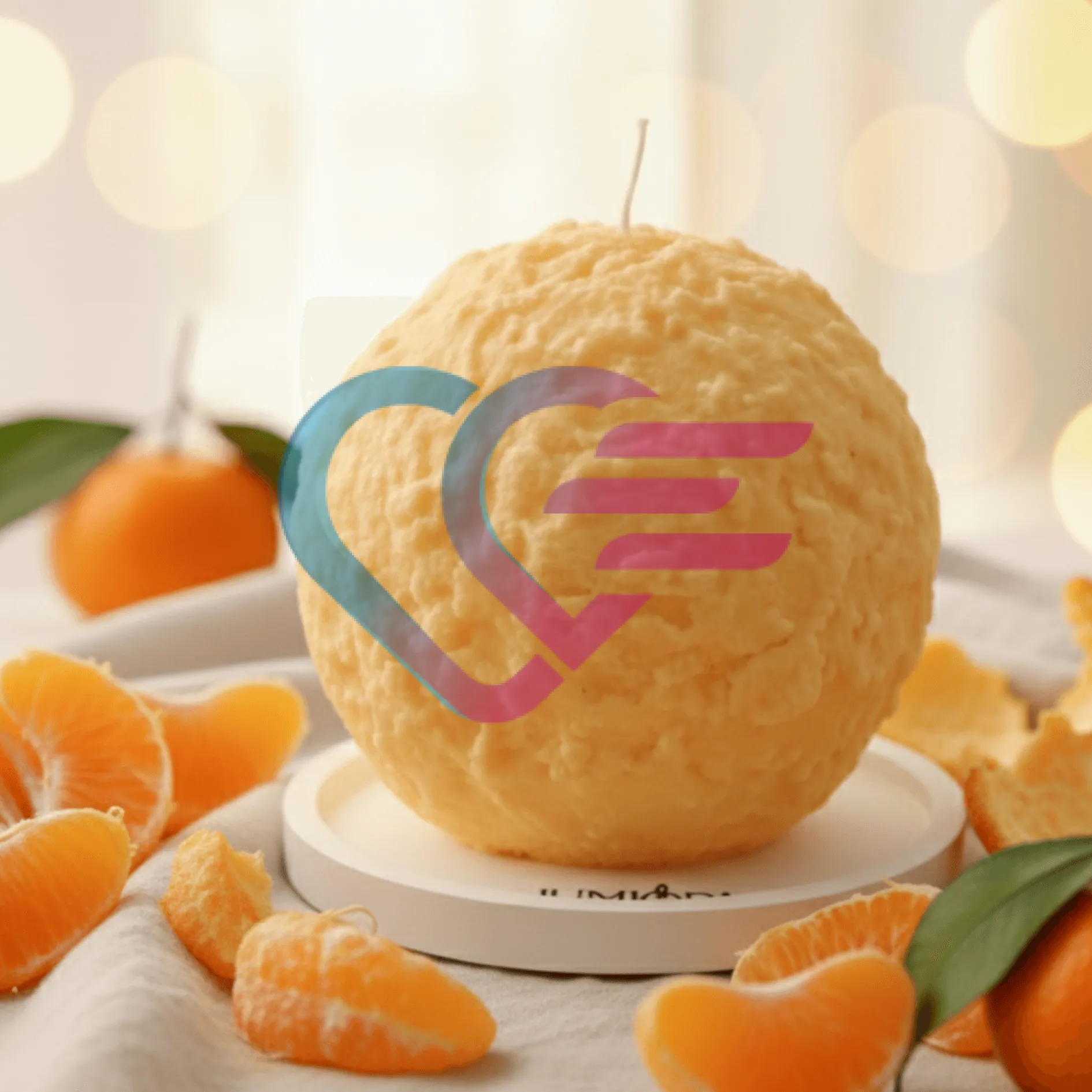 svijeća mirisna sa spiralnim gorenjem “snow ball” mandarina - slika 3