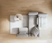 modularna garnitura freestyle 360x290cm, strukturirana tkanina - slika 2