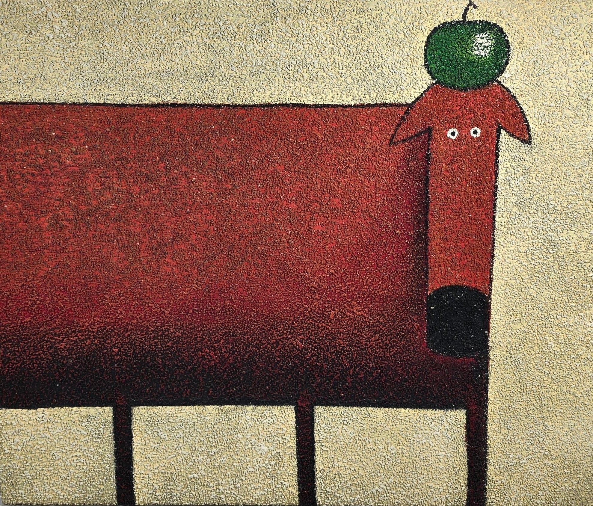 daniel kessler - kombinirana tehnika / ulje na platnu i kamenje / - slika 2