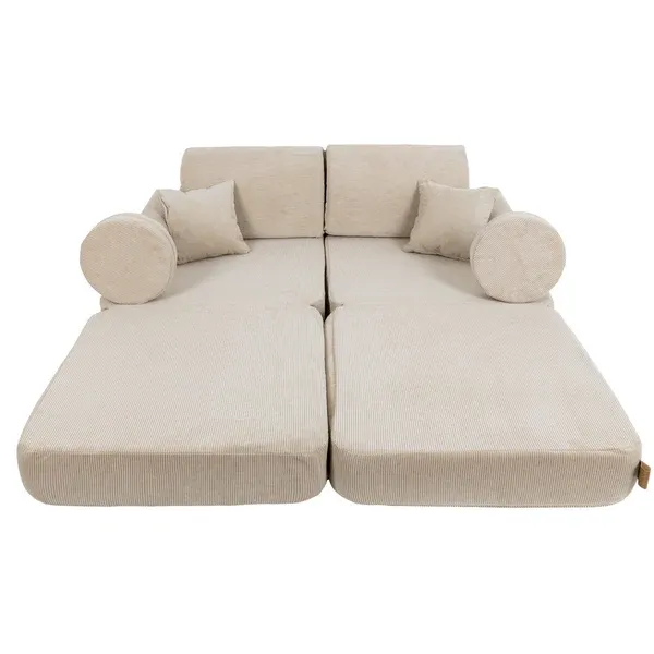 srednja modularna sofa za djecu - slimcord ecru - slika 4