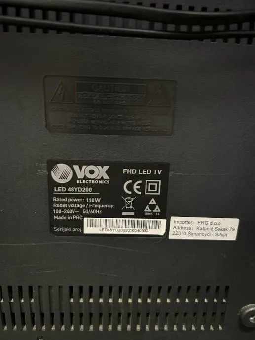 tv vox 48yd200 / r1, rate!! - slika 5
