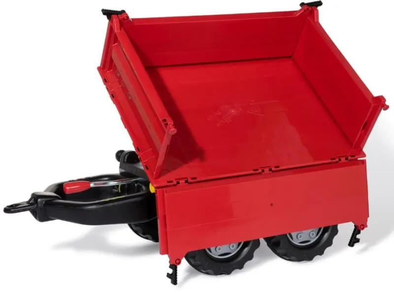 rolly toys mega trailer crvena prikolica s dvije osovine - slika 4