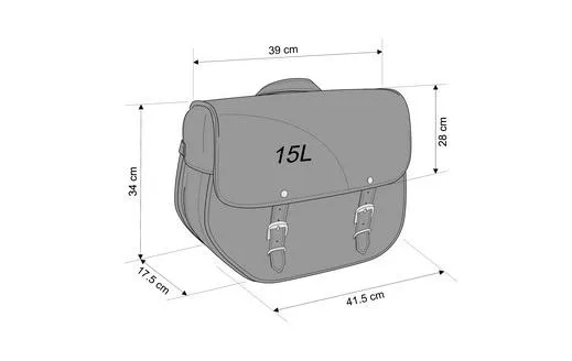 customacces leather saddlebags sant louis - slika 2