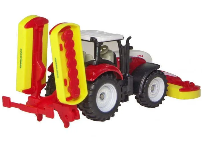 siku traktor steyr cvt 6230 + kosilica - slika 2