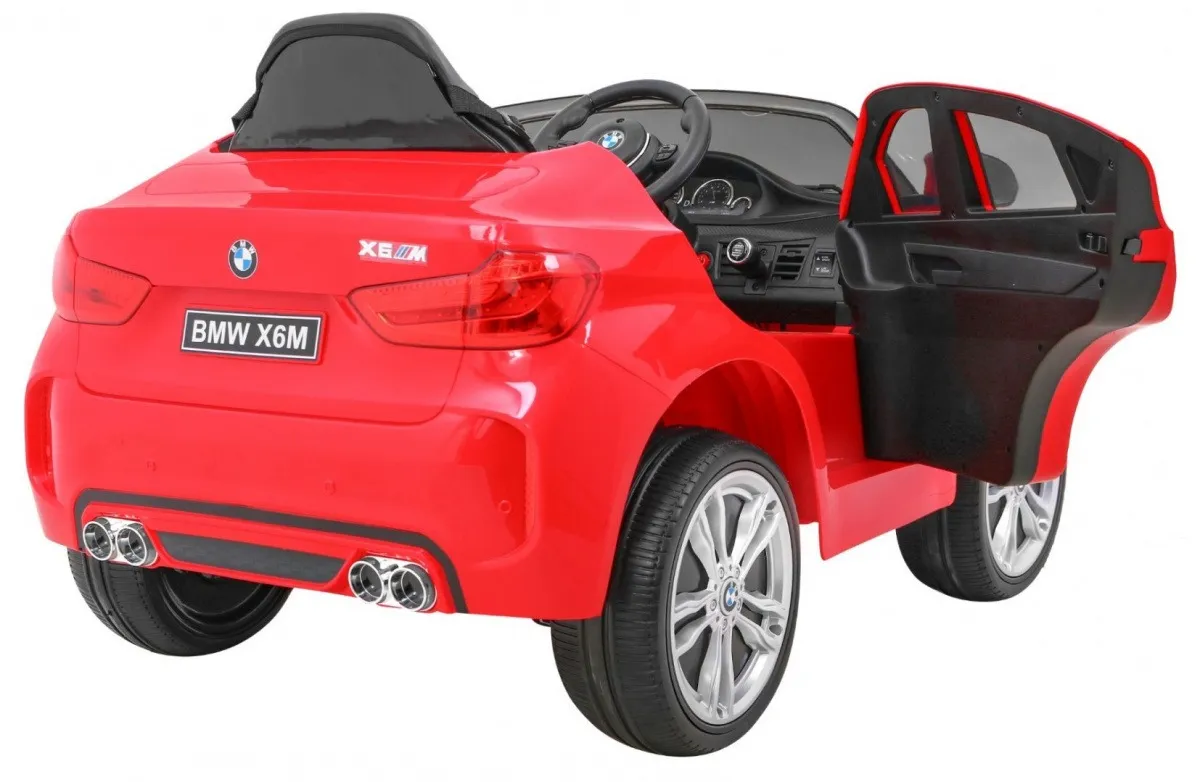 licencirani auto na akumulator bmw x6m - crveni - slika 7