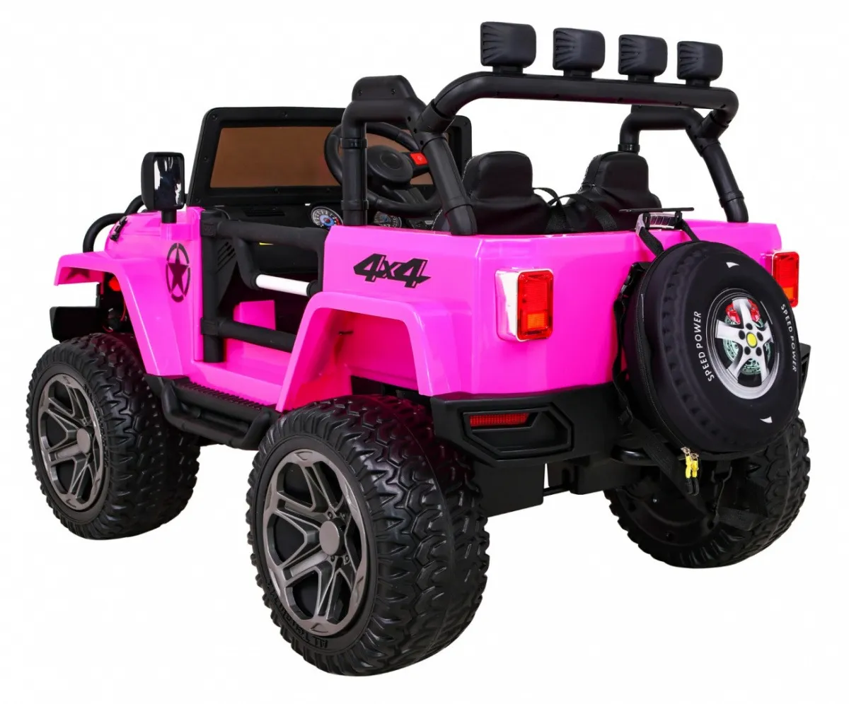 auto na akumulator monster jeep 4 x 4 - dvosjed - rozi - slika 9