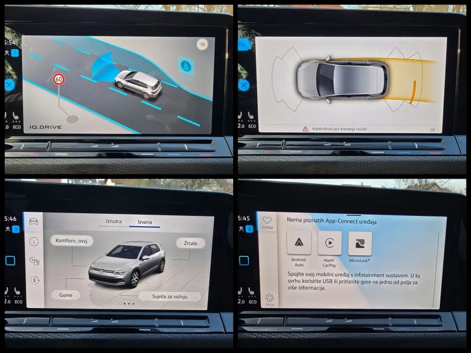 vw golf 8 gte automatik, led, virtual, ambi, acc, alu, reg. 11/26, pdv - slika 16