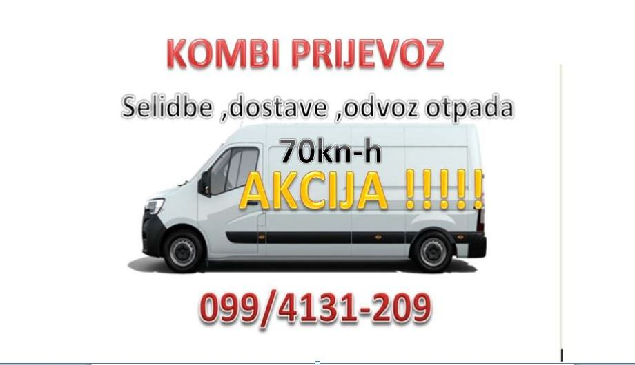 kombi prijevoz,dostava namještaja i selidbe zagreb 099/4131209 - slika 4