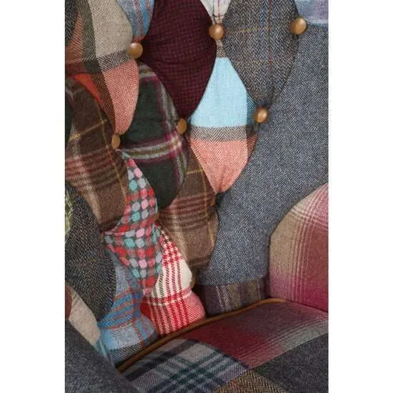 chesterfield harris tweed fotelja hebe patchwork - slika 2