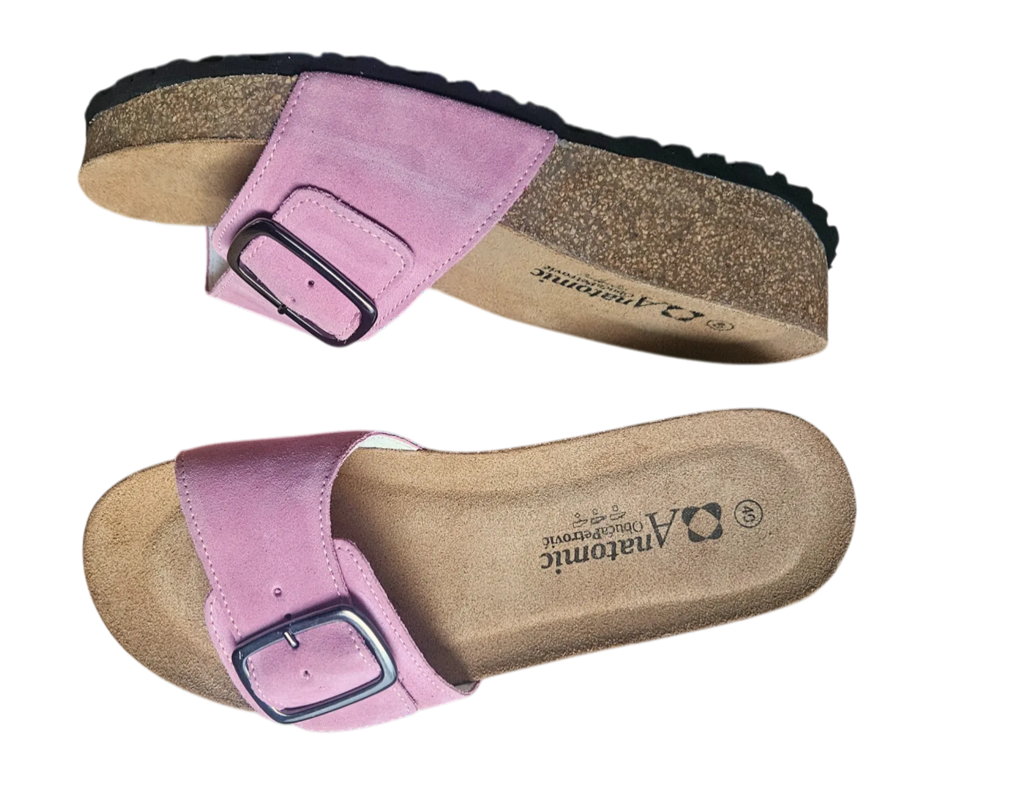 ženske anatomske natikače orchid pink – mekani antilop - slika 2