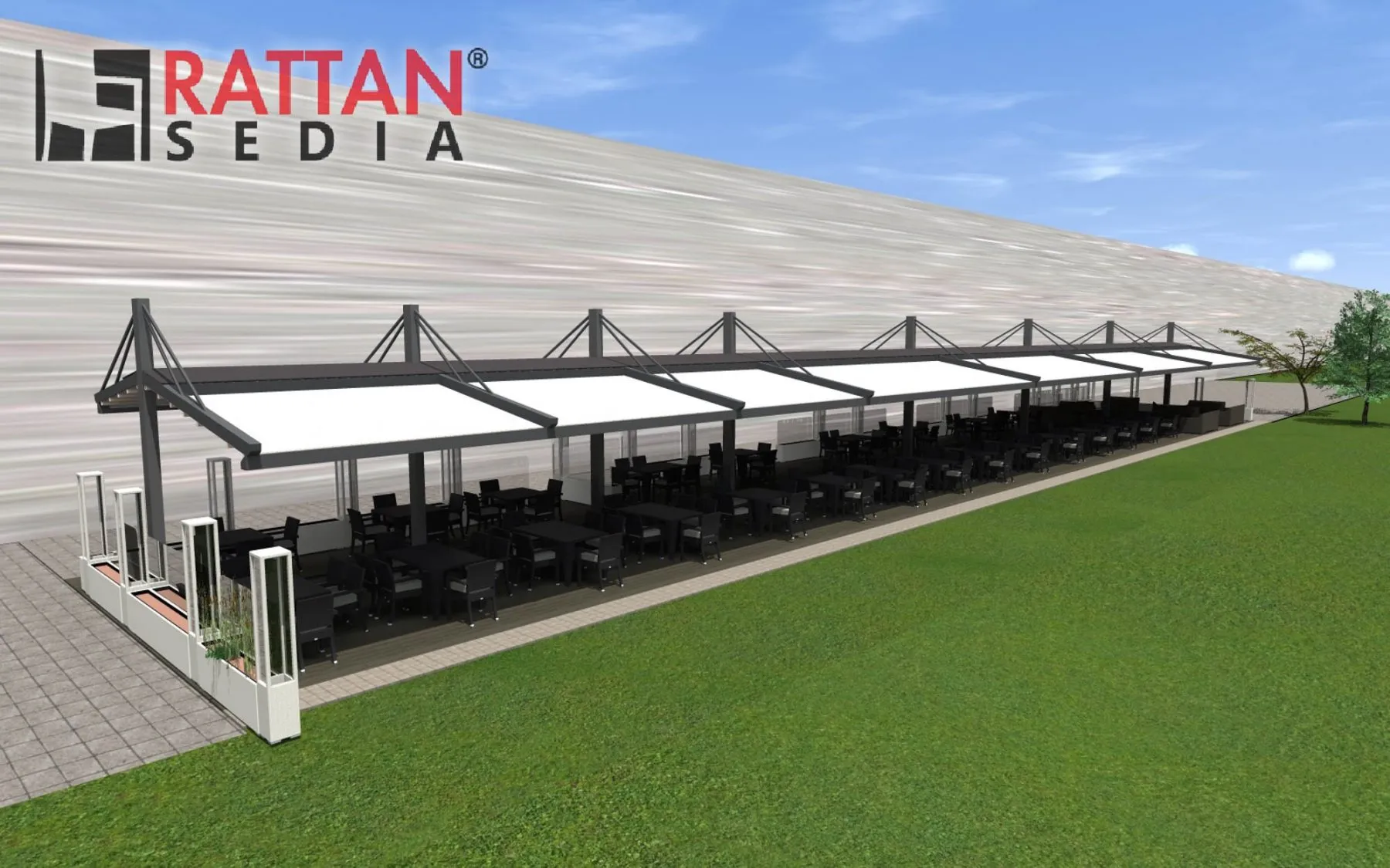 dvovodna pergola tenda – nautilus - slika 5