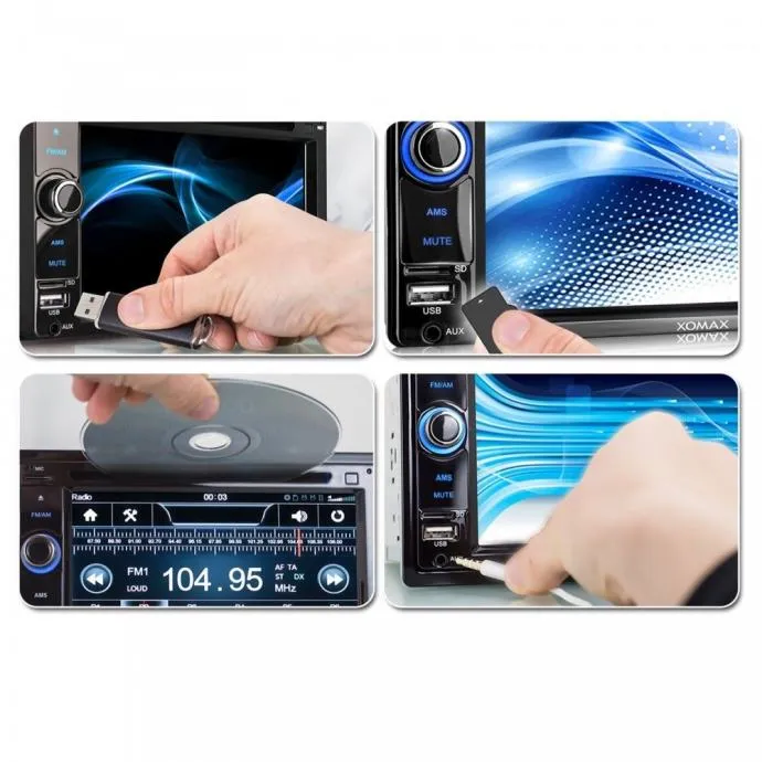 2din radio 6,2" cd dvd usb handsfree parking kamera - slika 3
