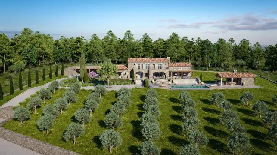 motovun 5 km -građevinsko zemljište sa projektom za stanciju - slika 3