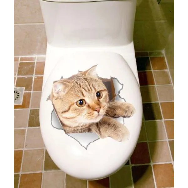 naljepnica za wc dasku ili kotlić pas ili mačka - slika 5