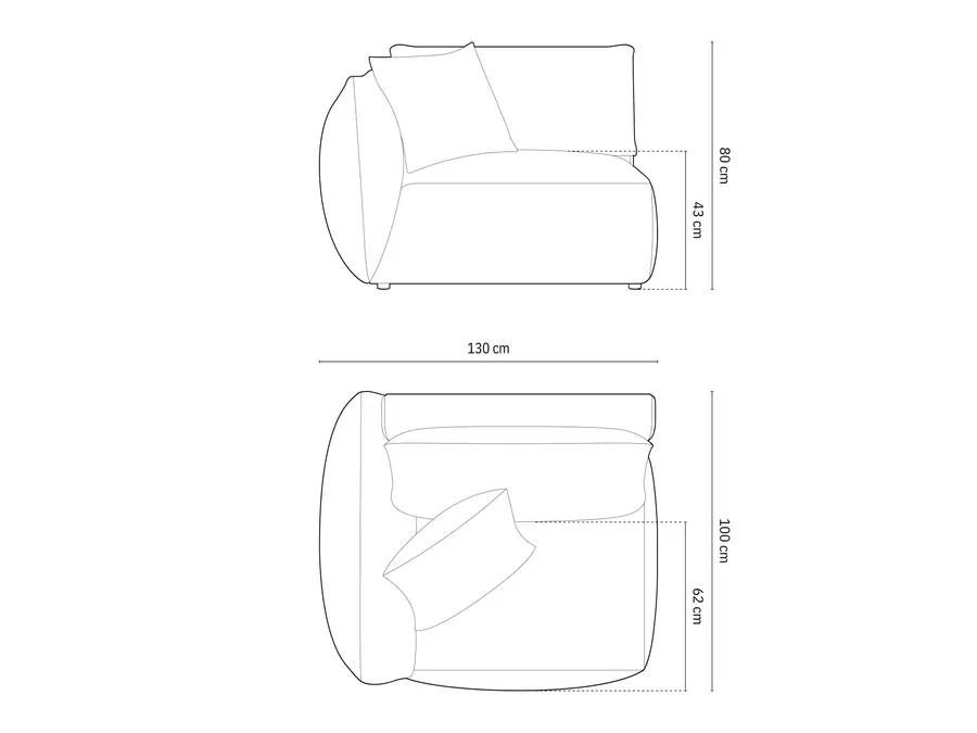 modul chris 130x100cm, materijal: strukturirana tkanina - slika 5