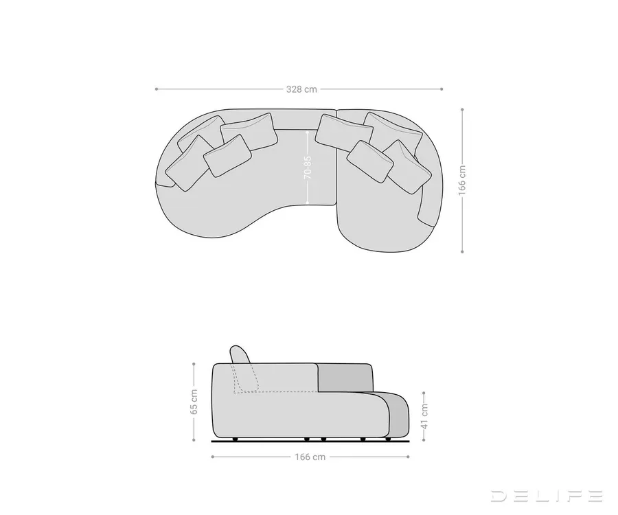 sofa edina 328x166cm, materijal: mikrofibra - slika 7