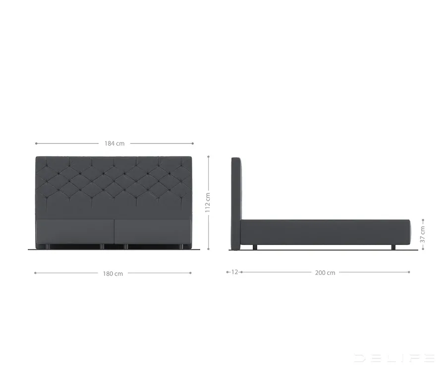 box spring okvir dream-great, chesterfield prošiv - slika 3