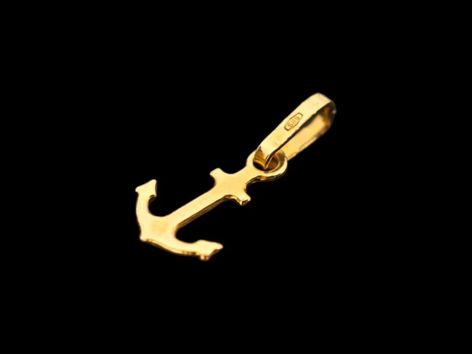 zlatni privjesak sidro 0.28g .585 (14k) / r1, rate !! - slika 2