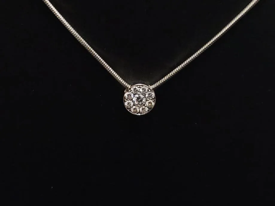 zlatni lančić s dijamantnim privjeskom 0.27ct 18k / r1, rate! - slika 3