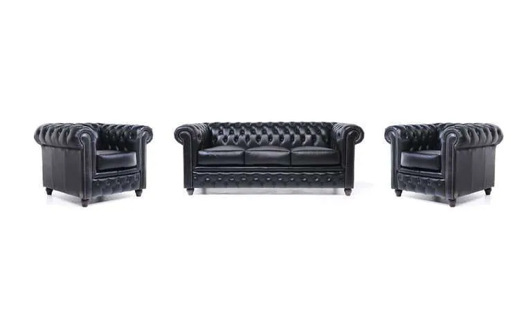 Chesterfield Set Garnitura Original Leather | 1 + 1 + 3 sjedišta - Ježdovec, Zagreb