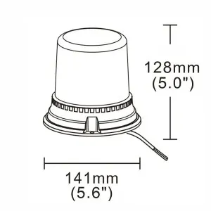 signalna lampica 36x led r65 r10 3 vijka 4 treptaja - slika 2