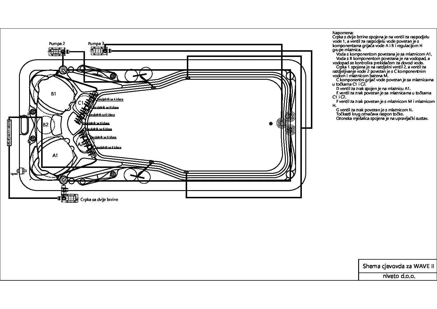 swimspa masažni bazen protustrujno plivanje wave ii – premium - slika 18