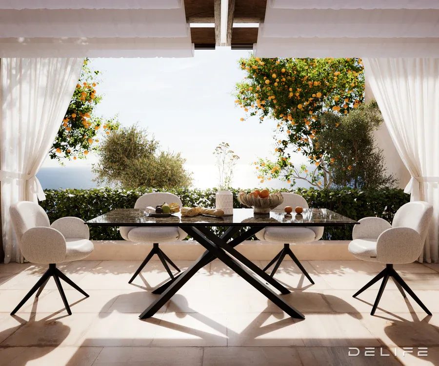 outdoor stol edge 200x100cm, materijal: keramika emperador extra luci - slika 2