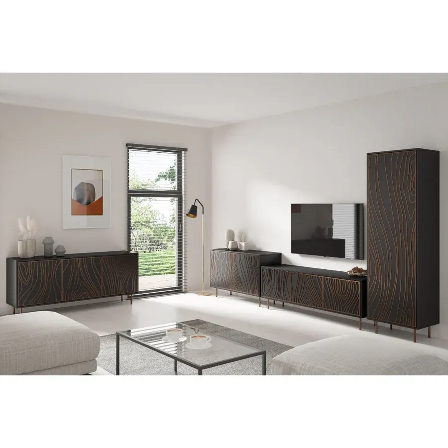 tv komoda tivaro 161x38cm, materijal: laminirana ploča - slika 2