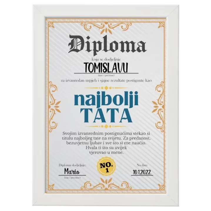 diploma najboljem tati - slika 2