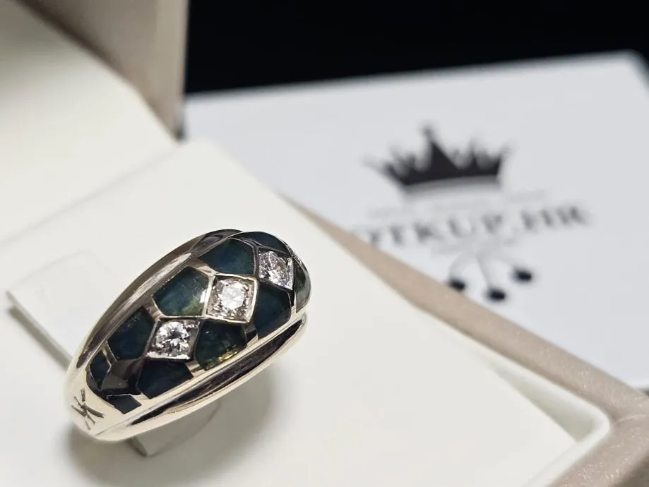 zlatni prsten s dijamantima 0.026ct 18k / r1, rate ! - slika 4