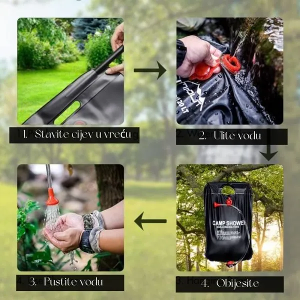solarni tuš za kampiranje 20 litara - slika 4