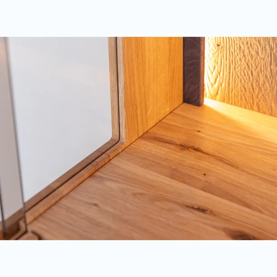 vitrina collodi 43x205cm, materijal: masivno drvo hrast - slika 12