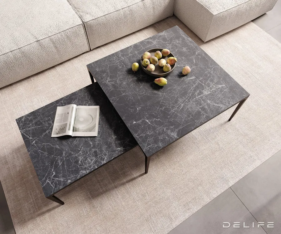klub stolić levente 85x85cm, materijal: keramika laminam nero greco - slika 6