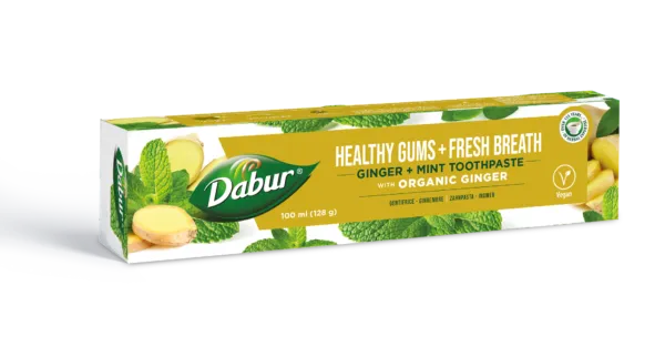 dabur ayurvedska pasta za zube – organski đumbir 100ml - slika 2