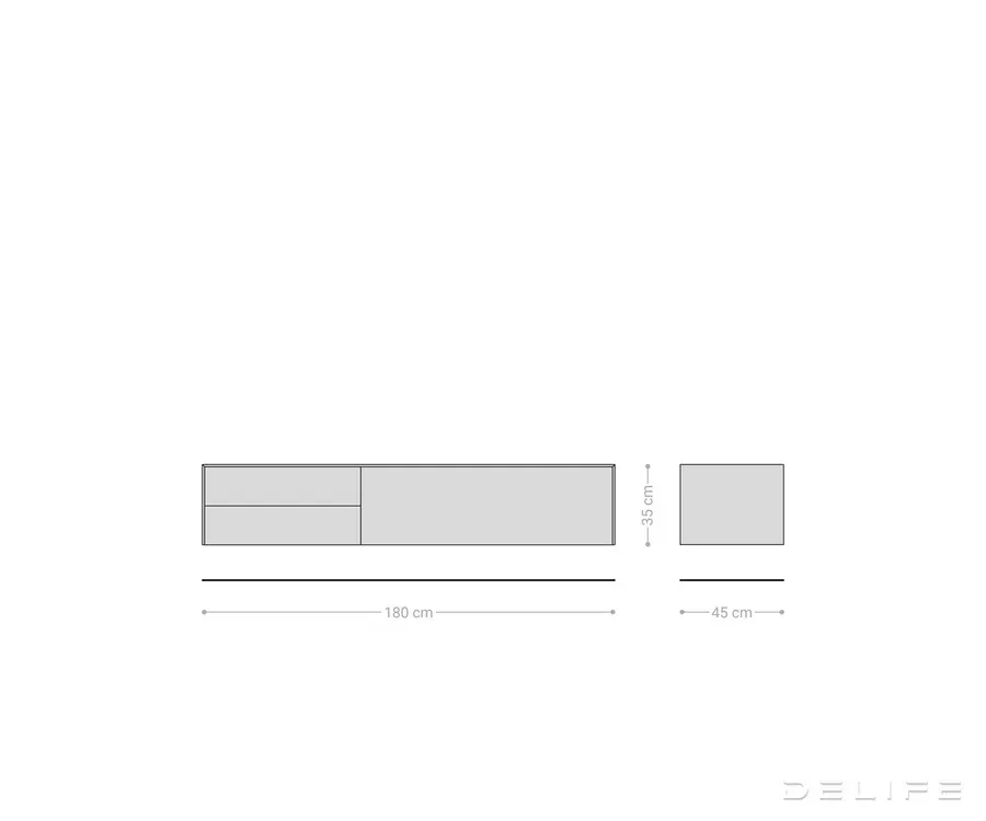 tv komoda cuor 180x35cm, materijal: keramika minas melange - slika 7