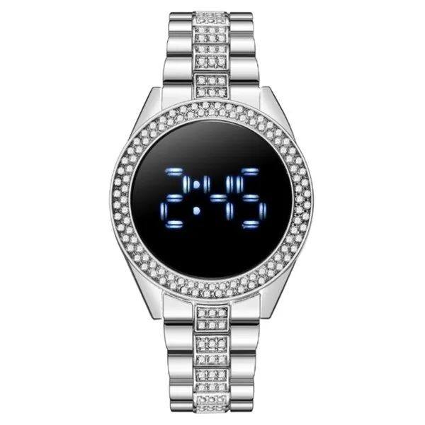ženski led sat - blue diamond - slika 5