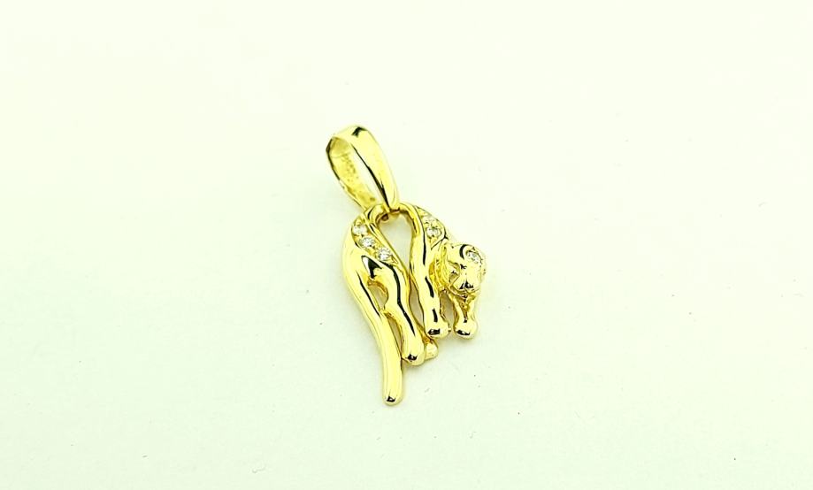 zlatni privjesak jaguar 14k 4.90g **do 24 rate** r1! - slika 2