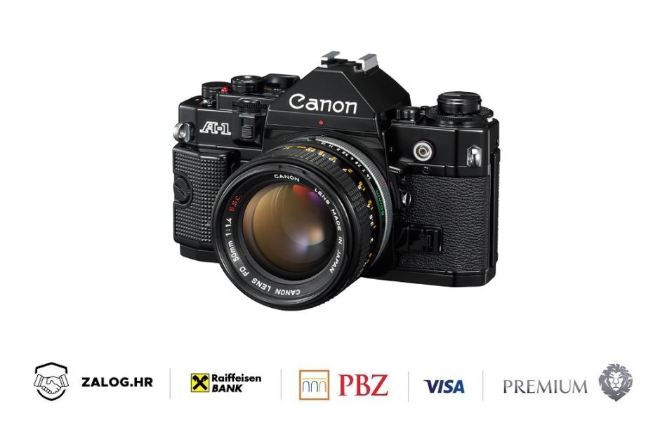 canon a-1 + objektiv 50mm + bljeskalica ***do 24 rate*** r1! - slika 3